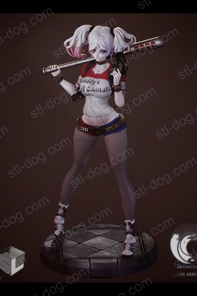 哈利·奎因(Stylized Harley Quinn) 3D打印图纸